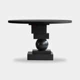 101 Copenhagen Artist Dining Table, Ø120, H35mm / Coffee Black Oak
