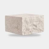101 Copenhagen Temple Coffee Table, Low, Chrome / Limestone (view 4)