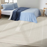 Calvin Klein® Geometric Ivory Rug, available from Touched Interiors UK
