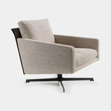 Girasole Leather Back Luxury Swivel Armchair