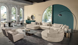 Girasole Leather Back Luxury Swivel Armchair, view 3