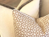 Geometric Diamond Audley Almond Cushion close-up detail - Touched Interiors