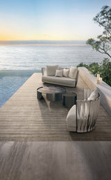 Intreccio Ribbon Back Luxury Outdoor Armchair, view 5