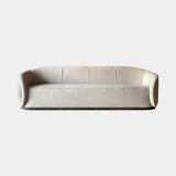 Coleccion Alexandra Abano-L Sofa in Lisboa Piedra fabric with an ebony base