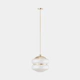 Mezzo Collection Adams Ceiling Lamp, gold plated brass and glass, available from Touched Interiors UK