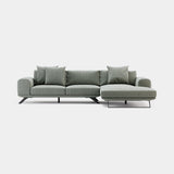 Domkapa Aniston Chaise Sofa, arno 11 fabric with Black Texturized feet