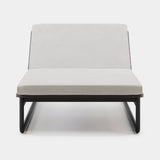 Domkapa Copacabana Outdoor Sunbed, toffee outdoor fabric with a Black Texturized frame