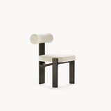 Dolmen Cyrus Dining Chair in Nobilis Timeo 10876-03 fabric, black oak frame