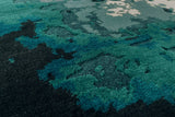 Serge Lesage Dip Deep Turquoise Rug in deep turquoise, detail