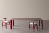 Meridiani Frank Dining Table in cherry gloss lacquer, second view