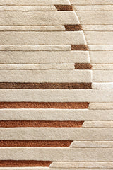 Serge Lesage Gozo Chestnut Rug in chestnut on ivory, detail