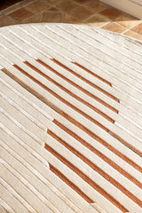 Serge Lesage Gozo Chestnut Rug in chestnut on ivory, detail