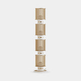 Mezzo Collection Grant Floor Lamp, white painted metal and gold plated brass, available from Touched Interiors UK