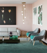 Jetclass Draper Armchair, styled in a living room