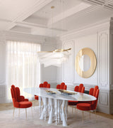 Zoe Dining Table, styled in a dining room