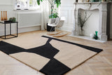 Serge Lesage Limaa Black & White Rug in black & white, room view