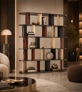 La Cascata Bookcase, styled view