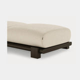 Dolmen Lynn Sofa in Nobilis Gary Beige Vapeur 10656-06 fabric, black oak base, fourth view