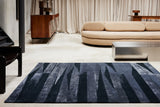 Serge Lesage Mismatch Black Rug in black, room view