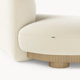 Dolmen Opal Sofa in Nobilis Massimo No. 2 10875-03 fabric, natural oak base, fourth view