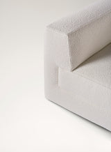 Meridiani Roger Armchair in ivory bouclé, detail