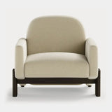 Dolmen Sakura Armchair in Nobilis Massimo No. 2 10875-03 fabric, black oak base, second view