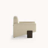 Dolmen Sakura Armchair in Nobilis Massimo No. 2 10875-03 fabric, black oak base, third view