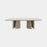Alba Luxury Natural Stone Top Dining Table – Sculptural Base