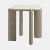Casa Magna Elysian Natural Stone Top Side Table- Touched Interiors