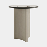 Trésor Luxury Round Top & Antique Brass Base Side Table