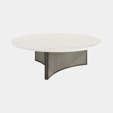 Trésor Luxury Round Natural Stone Top Coffee Table B