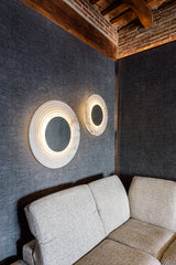 United Alabaster Mirror Disc Wall Light, view 3