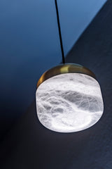 United Alabaster Copper Pendant Light, view 2