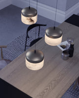 United Alabaster Copper Cluster Pendant Light, view 4