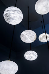 United Alabaster Oval Pendant Light, view 4