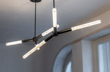 United Alabaster Ypsilon Pendant Light in natural alabaster with a matt black structure