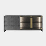 Josephine Luxurious Marble Sideboard With Polished Brass