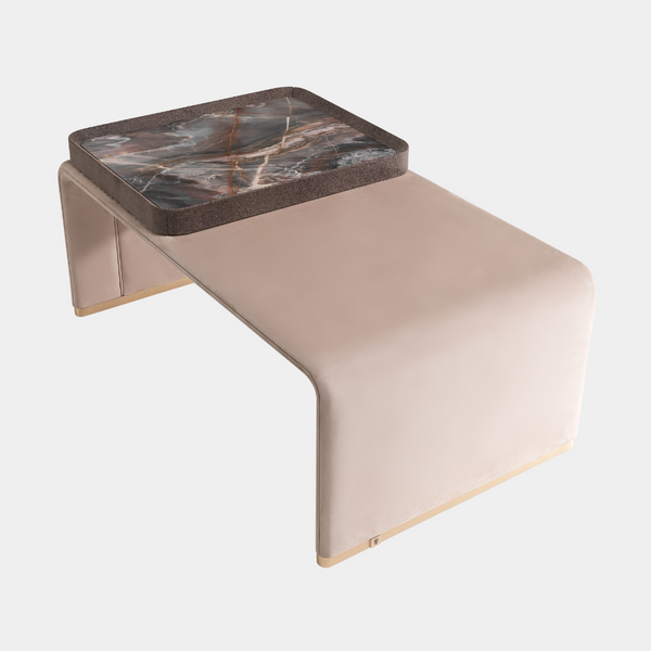 Visionnaire Foster Low Coffee Table With Marble Top