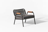 Meridiani Zoe Wood Open Air Armchair, view 5