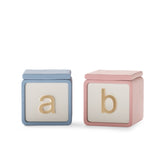 Fairytale ABC Stool, lacquered wood, velvet and polished brass, available from Touched Interiors UK