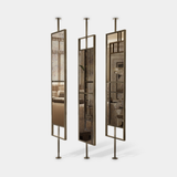 Caffe Latte Altura Mirror in dark bronze and aged mirror