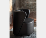 Aperitivo Swivel Leather Luxury Lounge Chair, view 6
