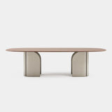 Arden Metal Profile Luxury Dining Table, alternative angle