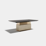Ashford Rectangular Leather Base Luxury Dining Table, alternative angle