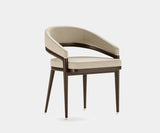 Aster Erick Dining Chair, eucalyptus fumé, brushed brass, Nobilis Gary, available from Touched Interiors UK