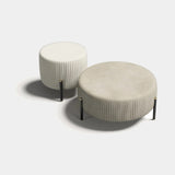 Avignon Round Luxury Pouf, alternative angle