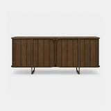 Berkeley Designs Lisbon Sideboard, caramel oak veneer with dark metal legs