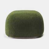 Beso Sculptural Luxury Ottoman, shown in dark green velvet
