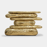 Boca do Lobo Stonehenge Console in hand-hammered brass, available from Touched Interiors UK