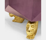 Boca do Lobo Diamond Amethyst Sideboard, close-up of the cast brass feet